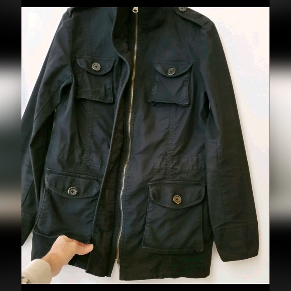 GAP Jacket Utility Cargo Black Military ASO Bella Swan Twilight Y2K